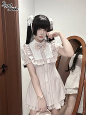 画像8: 【PuppetBombs】Q197 ヨーク切り替えレースパフ袖セットアップ【30％OFF】 (8)