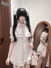 画像9: 【PuppetBombs】Q197 ヨーク切り替えレースパフ袖セットアップ【30％OFF】 (9)