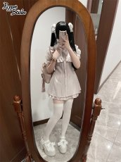 画像10: 【PuppetBombs】Q197 ヨーク切り替えレースパフ袖セットアップ【30％OFF】 (10)