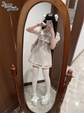 画像11: 【PuppetBombs】Q197 ヨーク切り替えレースパフ袖セットアップ【30％OFF】 (11)