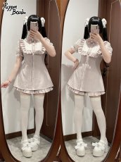 画像13: 【PuppetBombs】Q197 ヨーク切り替えレースパフ袖セットアップ【30％OFF】 (13)