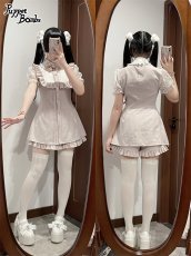 画像14: 【PuppetBombs】Q197 ヨーク切り替えレースパフ袖セットアップ【30％OFF】 (14)