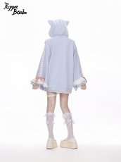 画像47: 【Puppet Bombs】Q20 はしごレースフレア袖猫耳パーカー (47)