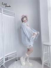 画像20: 【Puppet Bombs】Q20 はしごレースフレア袖猫耳パーカー (20)