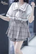 画像15: 【Puppet Bombs】Q200レースケープ付き探偵チェックセットアップ【30％OFF】 (15)