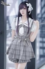 画像12: 【Puppet Bombs】Q200レースケープ付き探偵チェックセットアップ【30％OFF】 (12)