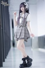 画像9: 【Puppet Bombs】Q200レースケープ付き探偵チェックセットアップ【30％OFF】 (9)