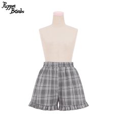 画像4: 【Puppet Bombs】Q200レースケープ付き探偵チェックセットアップ【30％OFF】 (4)