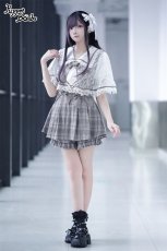 画像8: 【Puppet Bombs】Q200レースケープ付き探偵チェックセットアップ【30％OFF】 (8)