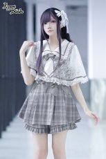 画像10: 【Puppet Bombs】Q200レースケープ付き探偵チェックセットアップ【30％OFF】 (10)