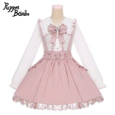 画像8: 【Puppet Bombs】Q2 ハートパールモチーフサス付きスカート (8)