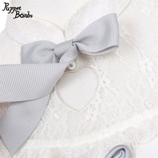 画像4: 【PuppetBombs】Q207 デコルテレーシーパフ袖チャイナトップス (4)