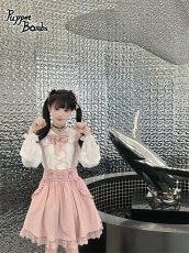 画像21: 【Puppet Bombs】Q2 ハートパールモチーフサス付きスカート (21)