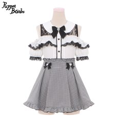 画像3: 【PuppetBombs】Q216 オープンショルダーフリルブラウス【30%OFF】 (3)