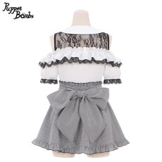 画像4: 【PuppetBombs】Q216 オープンショルダーフリルブラウス【30%OFF】 (4)