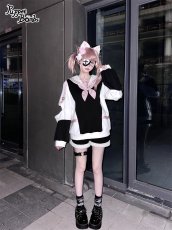 画像6: 【Last one】【PuppetBombs】Q22 ビッグシルエットセーラートップス【30%OFF】 (6)