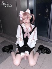 画像9: 【Last one】【PuppetBombs】Q22 ビッグシルエットセーラートップス【30%OFF】 (9)