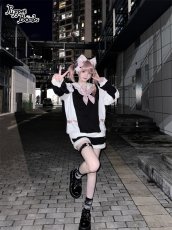 画像4: 【Last one】【PuppetBombs】Q22 ビッグシルエットセーラートップス【30%OFF】 (4)