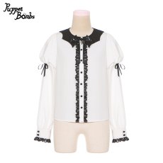 画像1: 【PuppetBombs】Q260 小悪魔ブローチ付きブラウス【30%OFF】 (1)