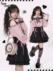 画像3: 【PuppetBombs】Q26 コルセットデザイン風フリルスカート (3)