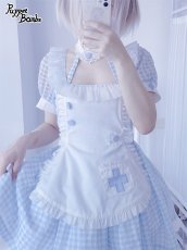 画像8: 【PuppetBombs】Q269 ギンガムチェックナースワンピース【本店・通販限定】 (8)