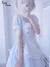 画像9: 【PuppetBombs】Q269 ギンガムチェックナースワンピース【本店・通販限定】 (9)