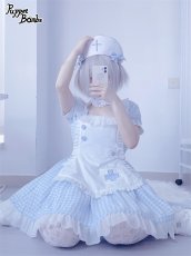 画像12: 【PuppetBombs】Q269 ギンガムチェックナースワンピース【本店・通販限定】 (12)