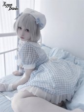 画像15: 【PuppetBombs】Q269 ギンガムチェックナースワンピース【本店・通販限定】 (15)