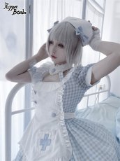 画像17: 【PuppetBombs】Q269 ギンガムチェックナースワンピース【本店・通販限定】 (17)