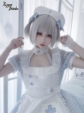 画像18: 【PuppetBombs】Q269 ギンガムチェックナースワンピース【本店・通販限定】 (18)