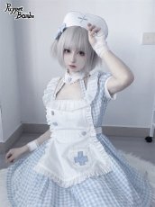 画像21: 【PuppetBombs】Q269 ギンガムチェックナースワンピース【本店・通販限定】 (21)