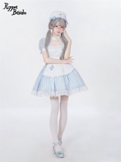 画像27: 【PuppetBombs】Q269 ギンガムチェックナースワンピース【本店・通販限定】 (27)
