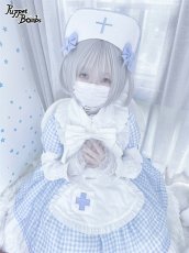 画像13: 【PuppetBombs】Q269 ギンガムチェックナースワンピース【本店・通販限定】 (13)