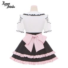 画像3: 【Puppet Bombs】Q276 ショルダーレース切り替えトップス【30％OFF】 (3)