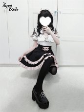 画像14: 【Puppet Bombs】Q276 ショルダーレース切り替えトップス【30％OFF】 (14)