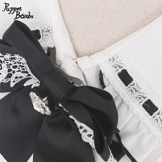 画像6: 【PuppetBombs】Q279 はしごレースパフ袖ブラウス (6)