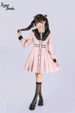 画像12: 【PuppetBombs】Q28ダブルリボンスクエアカラープリーツワンピース【70%OFF】 (12)