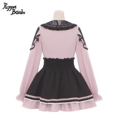 画像4: 【PuppetBombs】Q283レース切り替えハートボタンブラウス【本店・通販限定】【30%OFF】 (4)