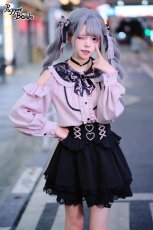 画像13: 【PuppetBombs】Q29 オープンショルダーフリルリボンブラウス (13)