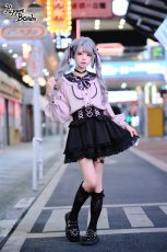 画像11: 【PuppetBombs】Q29 オープンショルダーフリルリボンブラウス (11)