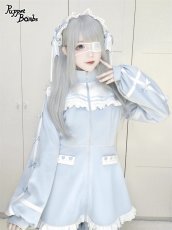 画像4: 【Puppet Bombs】Q291 ヨーク切り替え3連ハートジャージセットアップ (4)