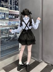 画像12: 【Last one】【PuppetBombs】Q298 フリルレース重ね襟ブラウス (12)