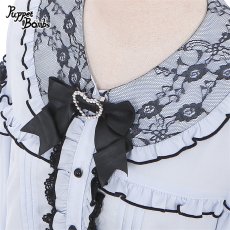 画像2: 【Last one】【PuppetBombs】Q298 フリルレース重ね襟ブラウス (2)