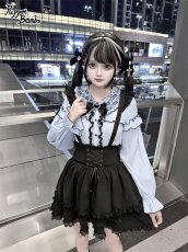 画像6: 【Last one】【PuppetBombs】Q298 フリルレース重ね襟ブラウス (6)