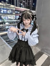 画像7: 【Last one】【PuppetBombs】Q298 フリルレース重ね襟ブラウス (7)