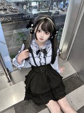 画像8: 【Last one】【PuppetBombs】Q298 フリルレース重ね襟ブラウス (8)