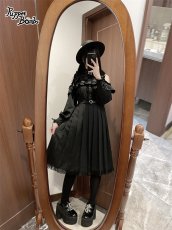 画像13: 【PuppetBombs】Q302 オープンショルダープリーツロングワンピース (13)