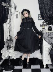 画像8: 【PuppetBombs】Q302 オープンショルダープリーツロングワンピース (8)