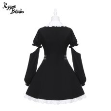 画像3: 【PuppetBombs】Q303 2Wayお袖ベルトデザインワンピース【30%OFF】 (3)