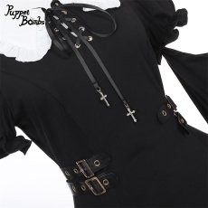 画像4: 【PuppetBombs】Q303 2Wayお袖ベルトデザインワンピース【30%OFF】 (4)